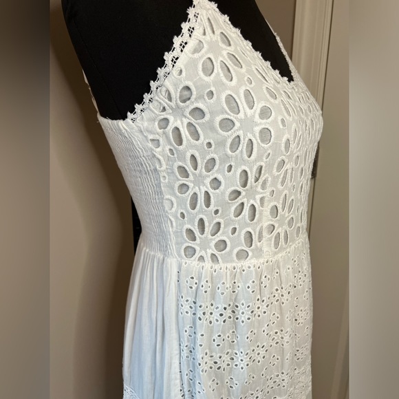 NEW White Cotton Summer Beach Dress - Women’s Small - Picture 5 of 15